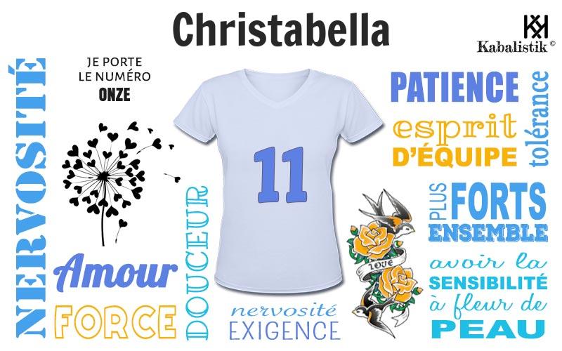 La signification numérologique du prénom Christabella
