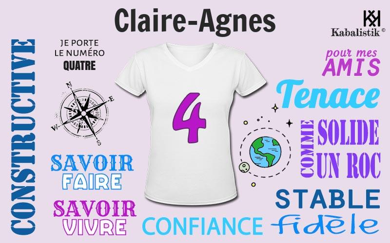 La signification numérologique du prénom Claire-agnes