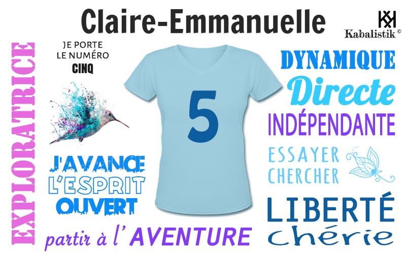 La signification numérologique du prénom Claire-emmanuelle
