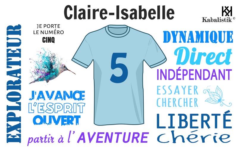 La signification numérologique du prénom Claire-isabelle
